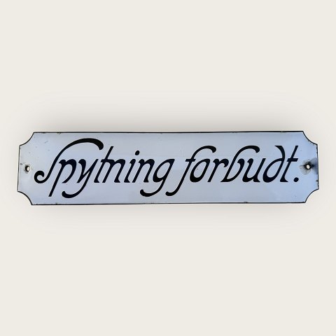 Spitting Prohibited
Enamel sign
DKK 2400