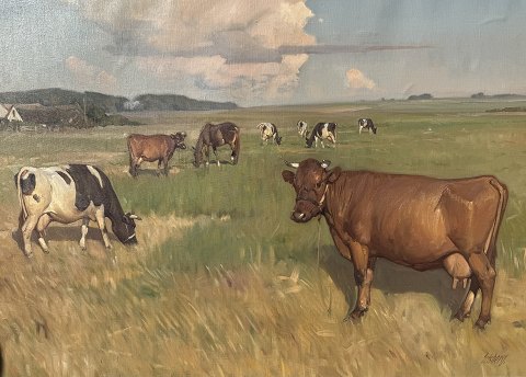 Knud EdsbergCows in fieldDKK 2400