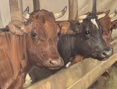 Knud EdsbergCows in the barnDKK 1850